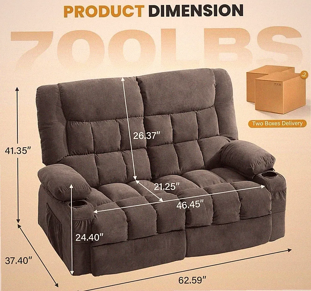 Adjustable Lumbar Loveseat