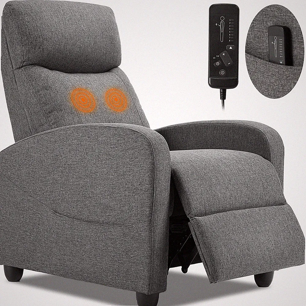 Massage Recliner Chair Adjustable Home Theater Seating with Lumbar Support