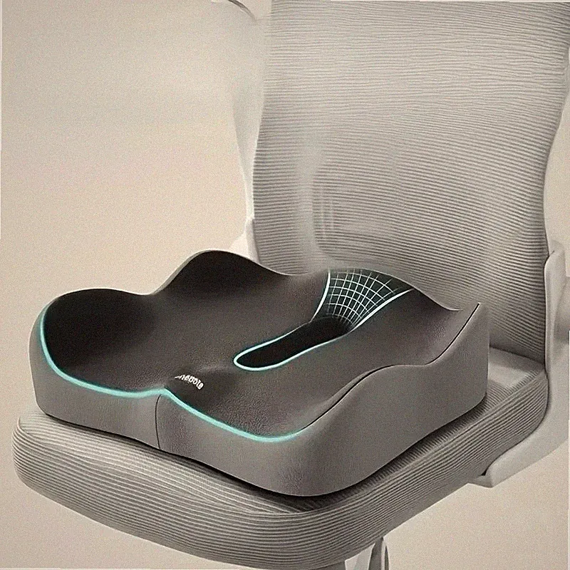 Memory Foam Seat Cushion Lumbar Support Ergonomic Back Support for Office Car